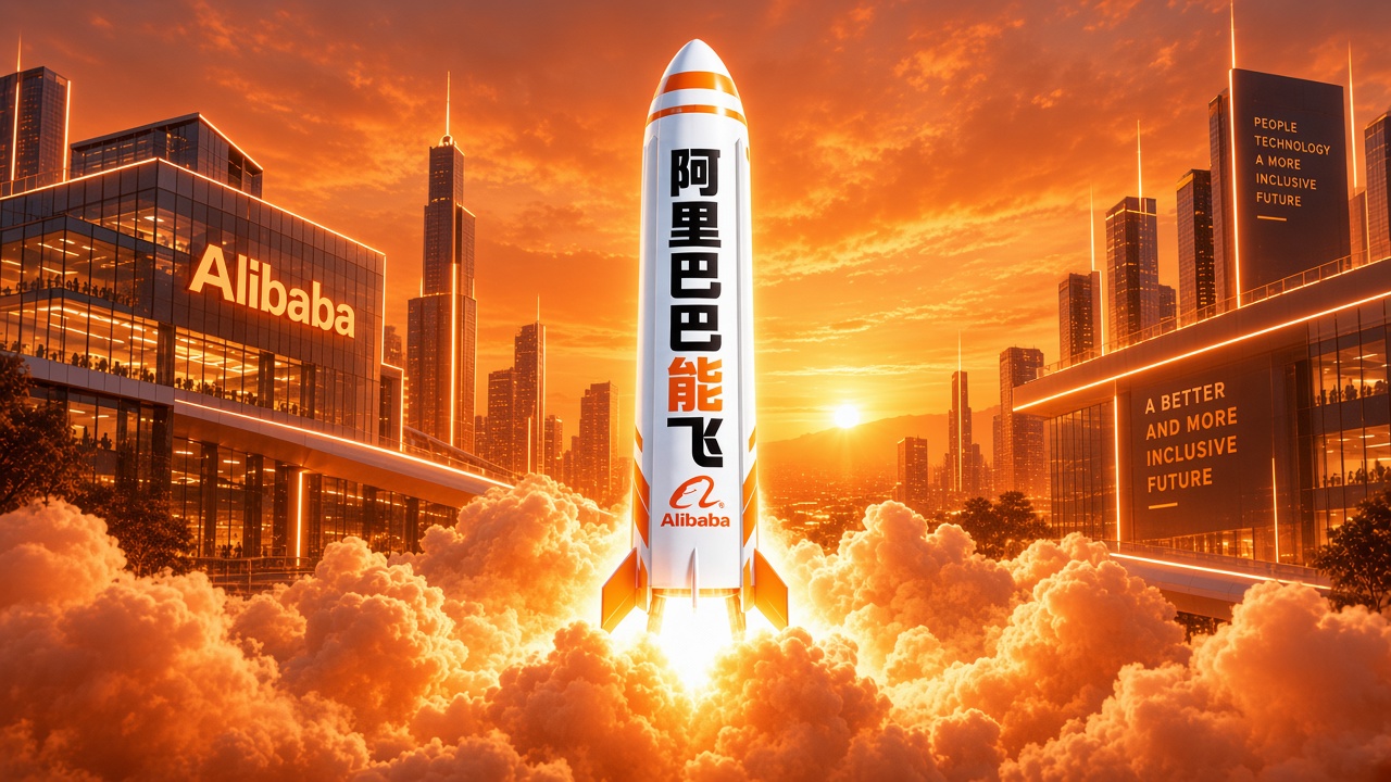 阿里巴巴能飞 lifting off the campus